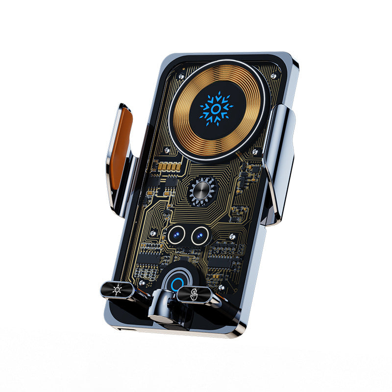 ✨Support de téléphone de voiture intelligent 2 en 1 avec fonction pivotante et chargeur sans fil