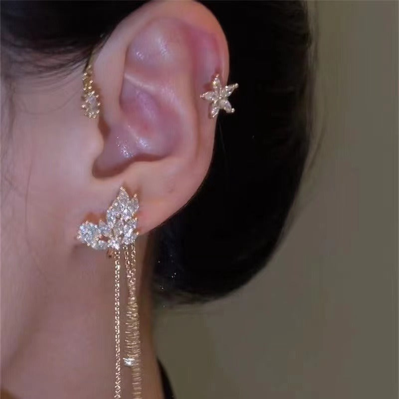 ✨🦋 Zirkonia oorbellen met vlinderpo💖✨