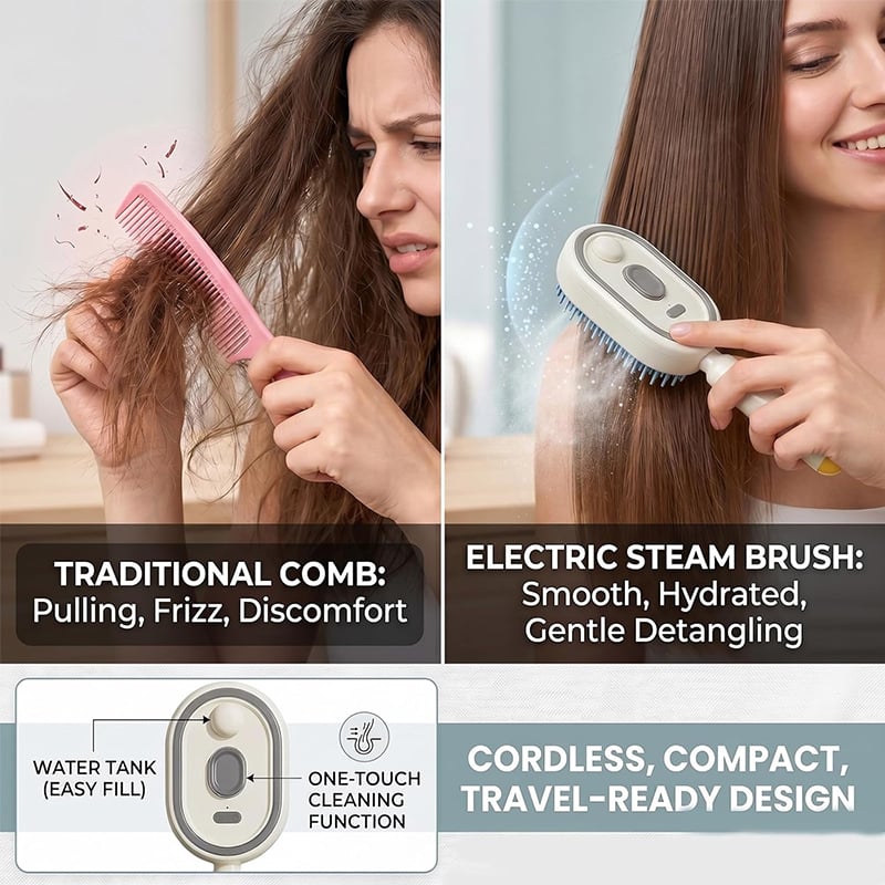💨 Brosse à cheveux Nano Steam : une hydratation instantanée digne d'un salon de coiffure ! 💇‍♀️