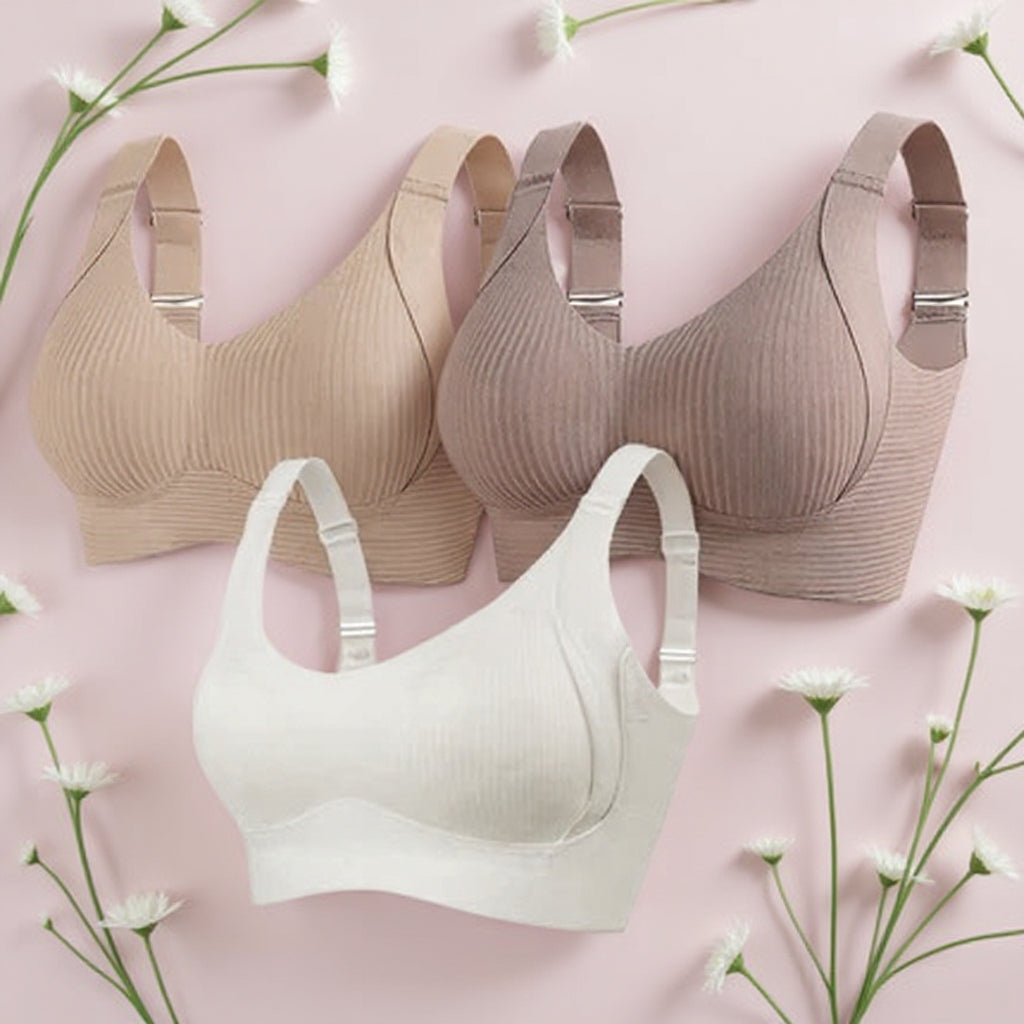 🎁✨Ensemble 3 pièces récemment amélioré🔥 Soutien-gorge push-up sans armatures ultra-soutenant👍 Dites adieu aux seins tombants