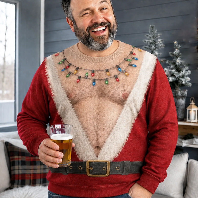 🎅😂 Le t-shirt de Noël dont tout le monde se souviendra — T-shirt à manches longues « Père Noël » humoristique