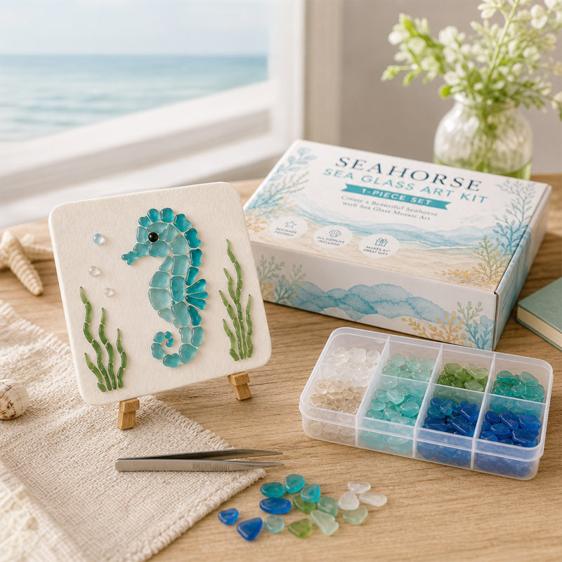 🌊✨ Kit de bricolage artistique sur le thème de l'océan – Créez un superbe chef-d'œuvre en mosaïque