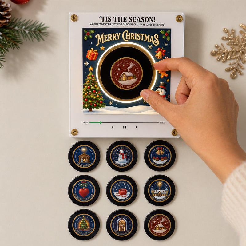 🎄 Aimant de réfrigérateur interactif avec musique de Noël : il joue 9 chansons classiques pour une décoration festive dans votre cuisine ! 🎵✨