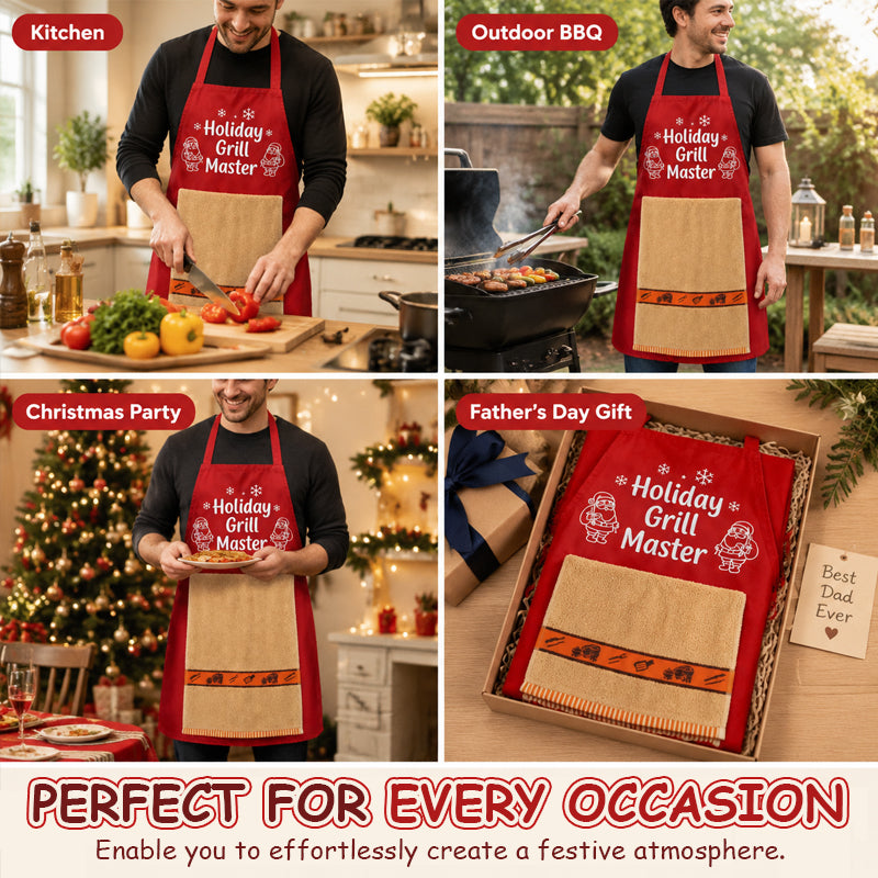 🎄🍖 Tablier de barbecue de Noël rigolo