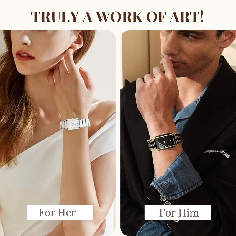 ⌚ Montre élégante à bracelet en céramique — Étanche jusqu'à 3 ATM, mouvement à quartz, coffret cadeau inclus