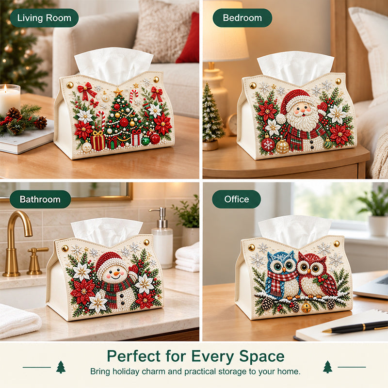 🎄Porte-mouchoirs « Diamond Painting » à réaliser soi-même — Bricolage de Noël double face, motifs festifs et usage quotidien