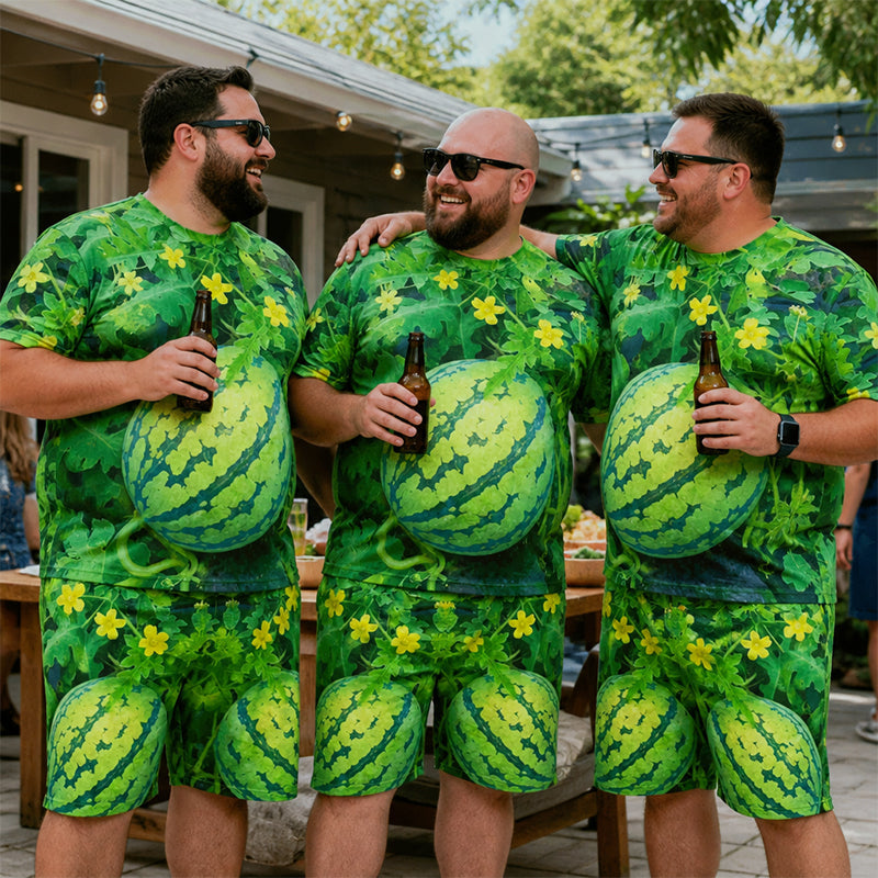 🍉🌿 Audacieux, juteux et plein de personnalité — Ensemble de t-shirts à imprimé pastèque