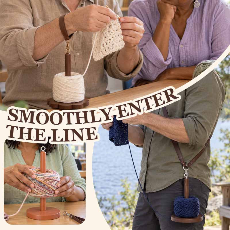 🧶Porte-fil portable — Support de filage et d'enroulement permettant de garder le fil à portée de main tout en ayant les mains libres