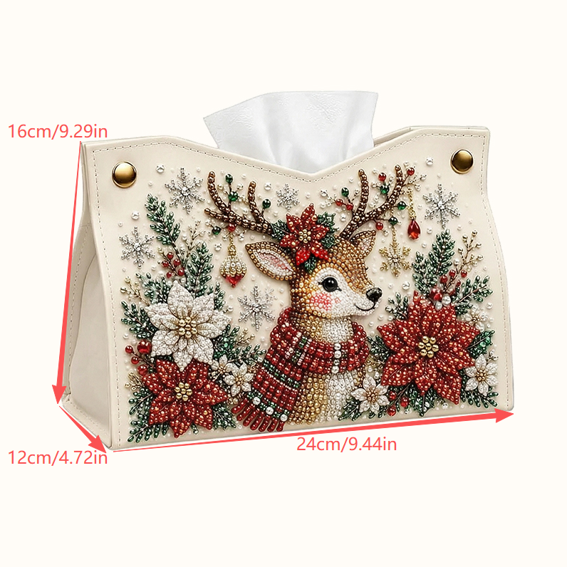 🎄Porte-mouchoirs « Diamond Painting » à réaliser soi-même — Bricolage de Noël double face, motifs festifs et usage quotidien
