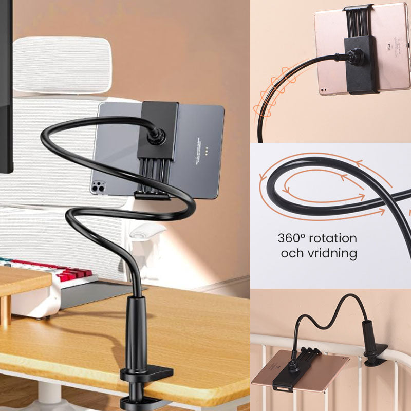 📱 Support flexible pour mobile et tablette – Pour lit, bureau, live et photographi