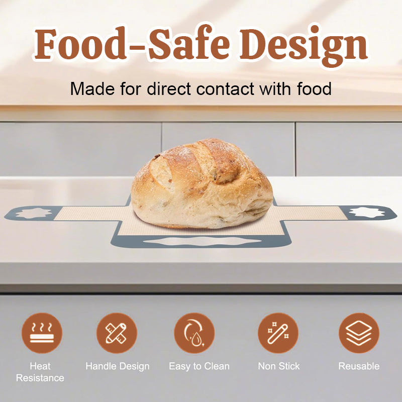 🥖♻️ Tapis de cuisson réutilisable — Feuille en silicone antiadhésive, résistante à la chaleur et facile à nettoyer🍞