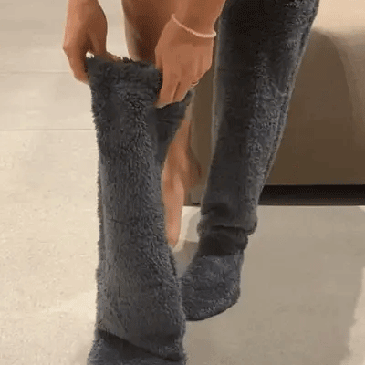 Chaussettes hautes en duvet d'oie pour Noël