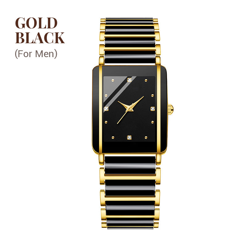 ⌚ Montre élégante à bracelet en céramique — Étanche jusqu'à 3 ATM, mouvement à quartz, coffret cadeau inclus