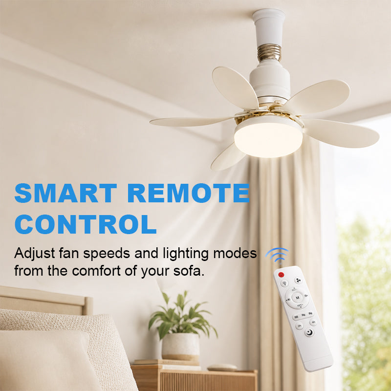 💡 Solution « Smart Fan Light » : ventilateur de plafond à LED à intensité variable avec kit de fixation facile à installer ! 🌀