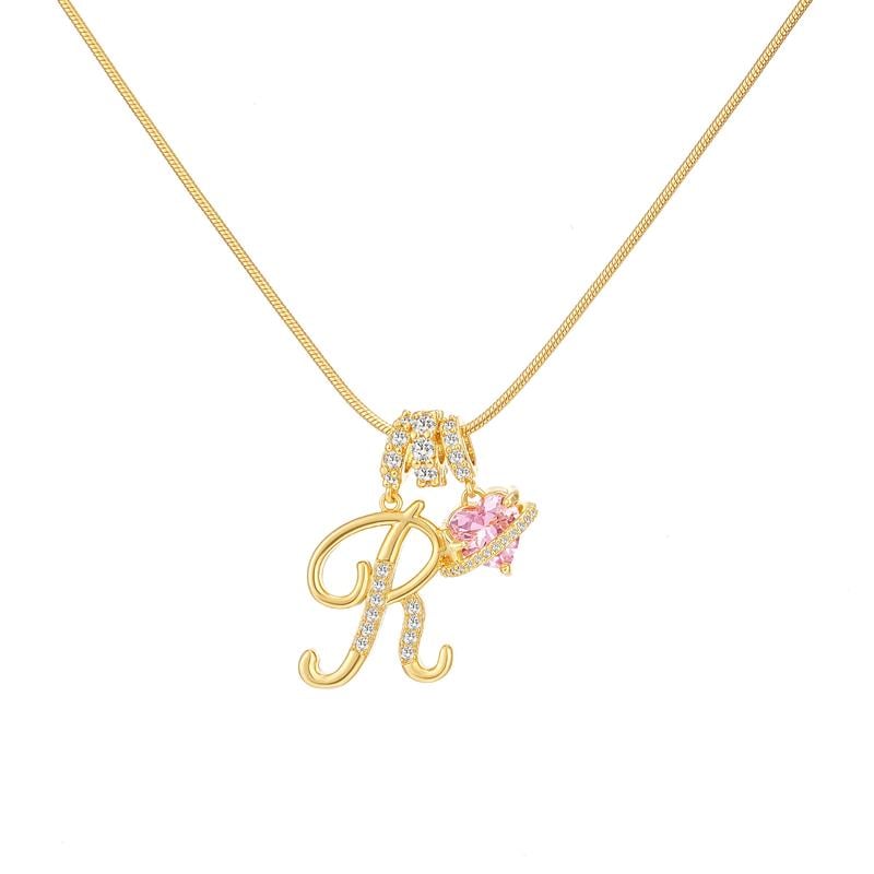 💖50% de réduction pour la Saint-Valentin✨ Collier pendentif lettre A-Z à trois rangs🎀