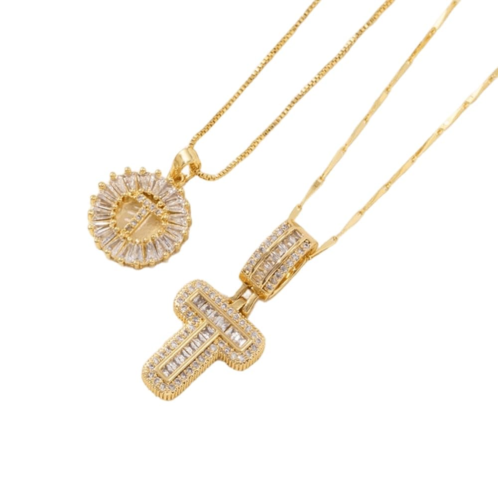 🎁Winter-Sonderangebot: 50 % Rabatt💖 Zweiteiliges Buchstaben-Anhänger-Set