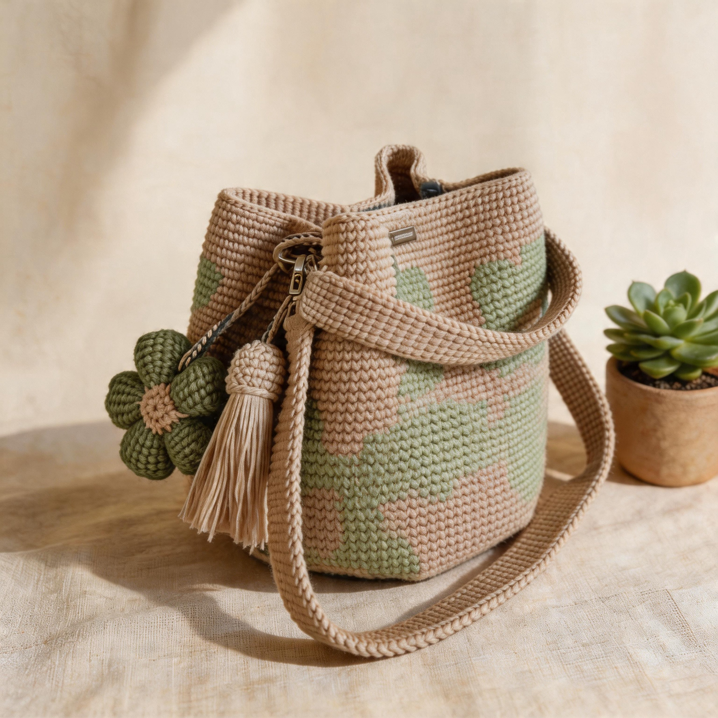 🏆 Promotion : 49 % de réduction 🧵🌸 Sac fourre-tout à fleurs au crochet fait main 🌼✨