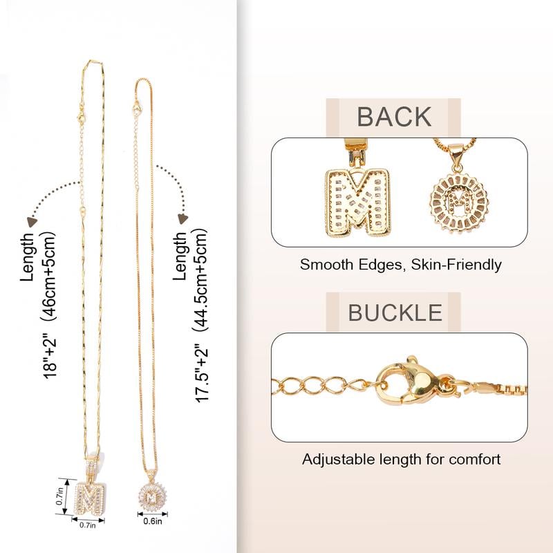 🎁Winter-Sonderangebot: 50 % Rabatt💖 Zweiteiliges Buchstaben-Anhänger-Set