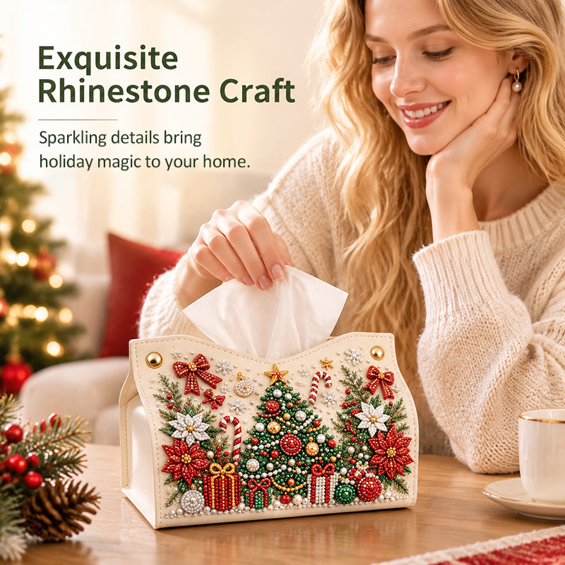 🎄Porte-mouchoirs « Diamond Painting » à réaliser soi-même — Bricolage de Noël double face, motifs festifs et usage quotidien