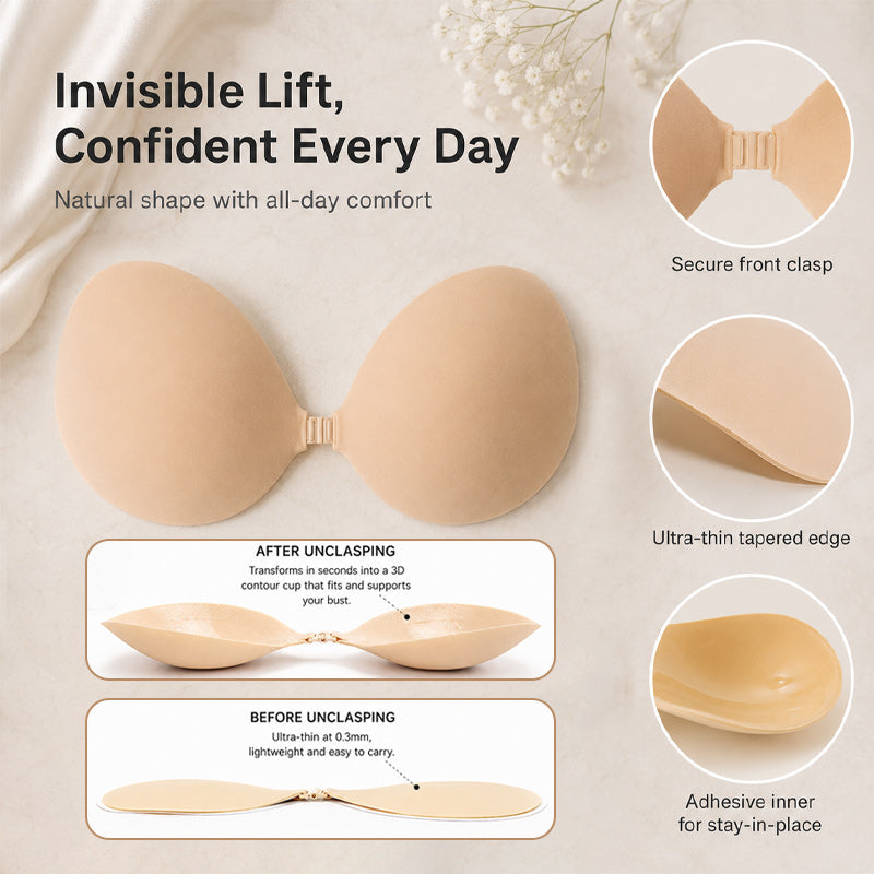 💖 Cache-tétons push-up en silicone 3D : des cache-tétons qui rehaussent la poitrine en toute discrétion ! ✨