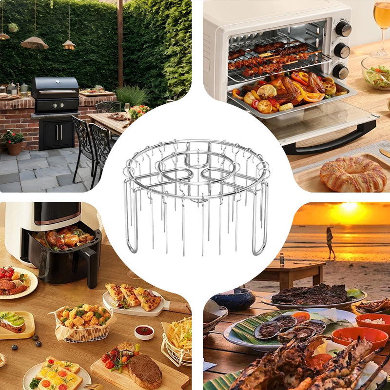 Savourez des brochettes parfaitement croustillantes et juteuses préparées dans votre friteuse à air chaud ! 🍢✨