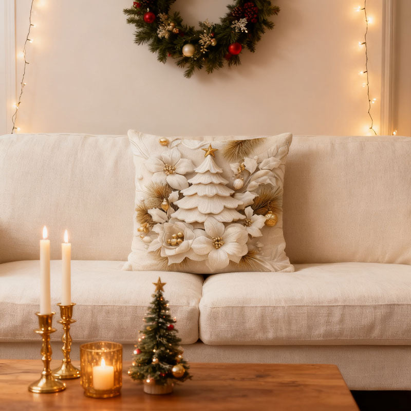 🎄Taie d'oreiller imprimée en 3D de Noël✨