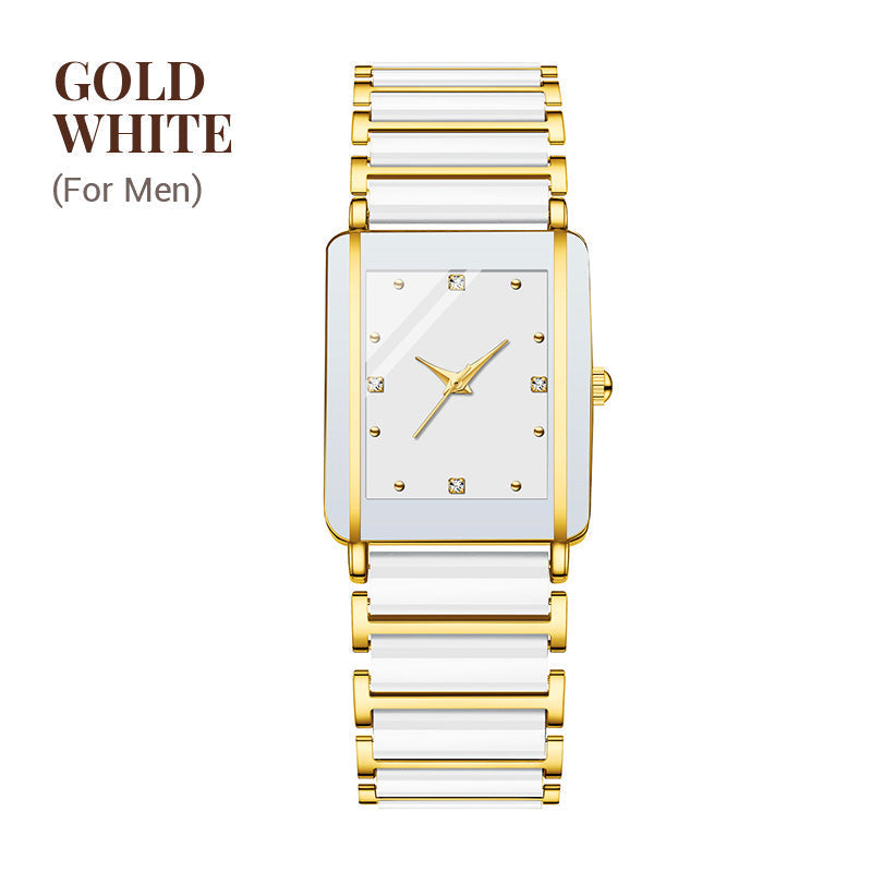 ⌚ Montre élégante à bracelet en céramique — Étanche jusqu'à 3 ATM, mouvement à quartz, coffret cadeau inclus