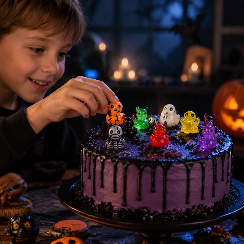 🎃🐤 Mini-canards en résine pour Halloween — 12 motifs effrayants, petites décorations de 1 pouce