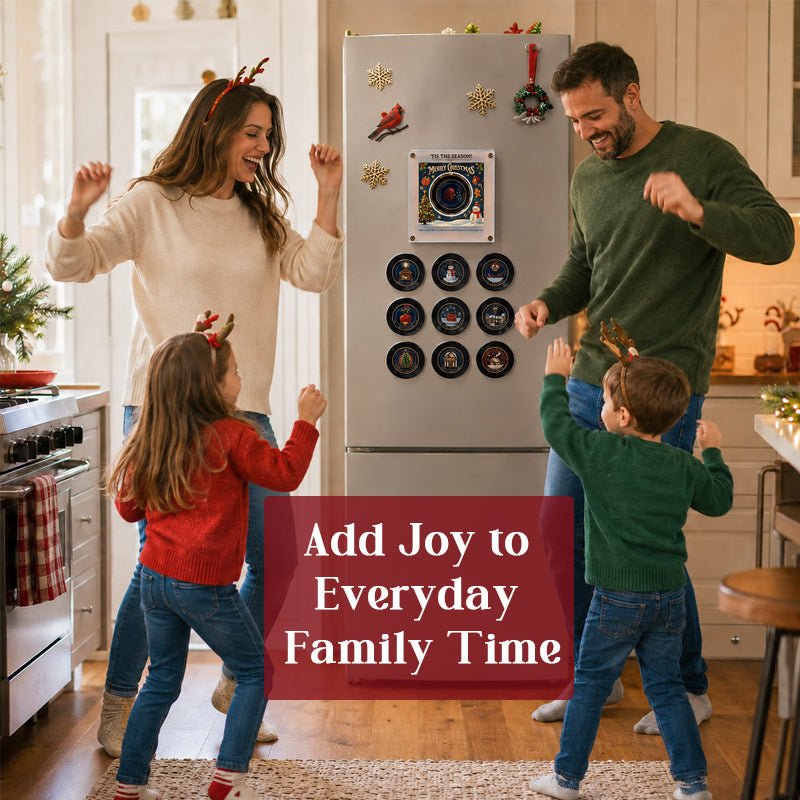 🎄 Aimant de réfrigérateur interactif avec musique de Noël : il joue 9 chansons classiques pour une décoration festive dans votre cuisine ! 🎵✨