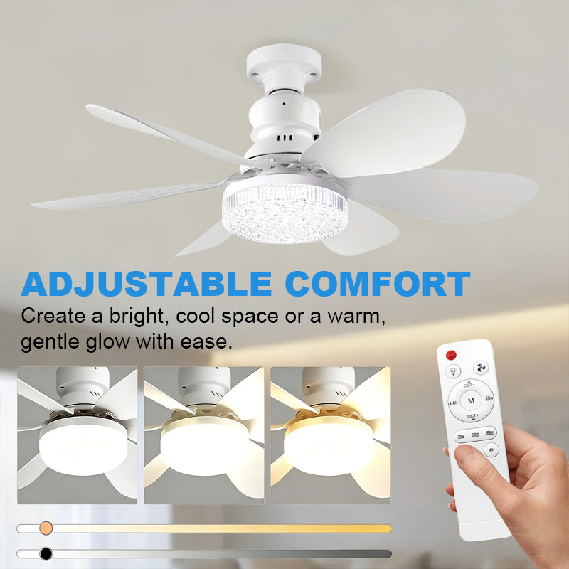 💡 Solution « Smart Fan Light » : ventilateur de plafond à LED à intensité variable avec kit de fixation facile à installer ! 🌀