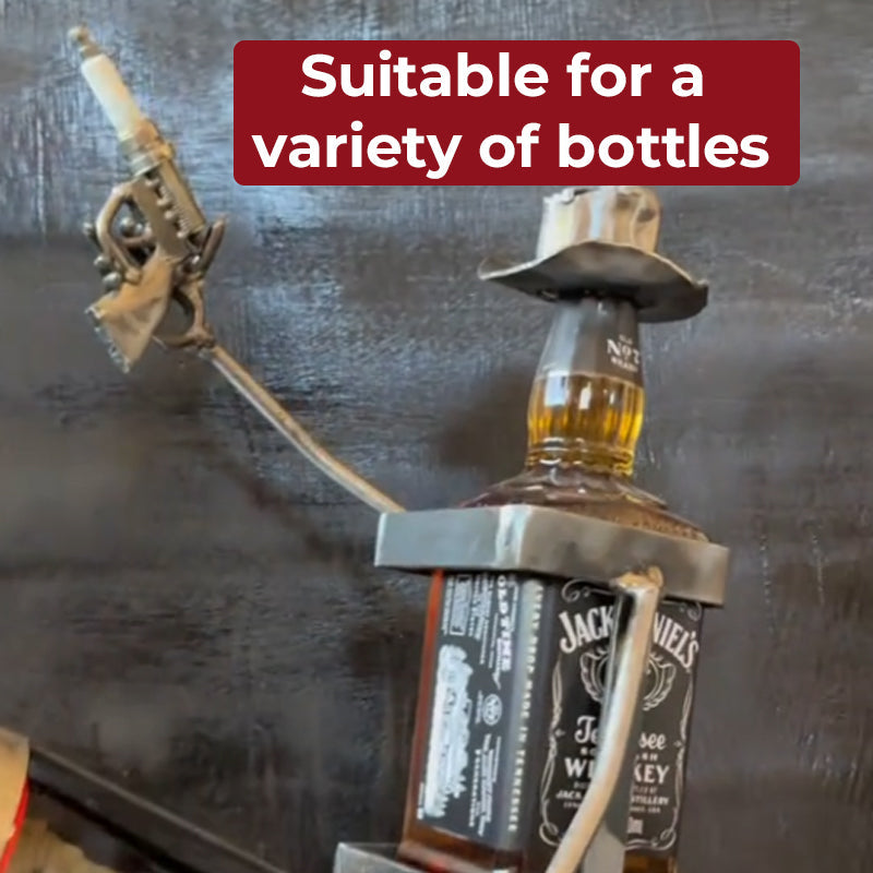 Support pour bouteilles de Coca-Cola et de vin en forme de tête de mort
