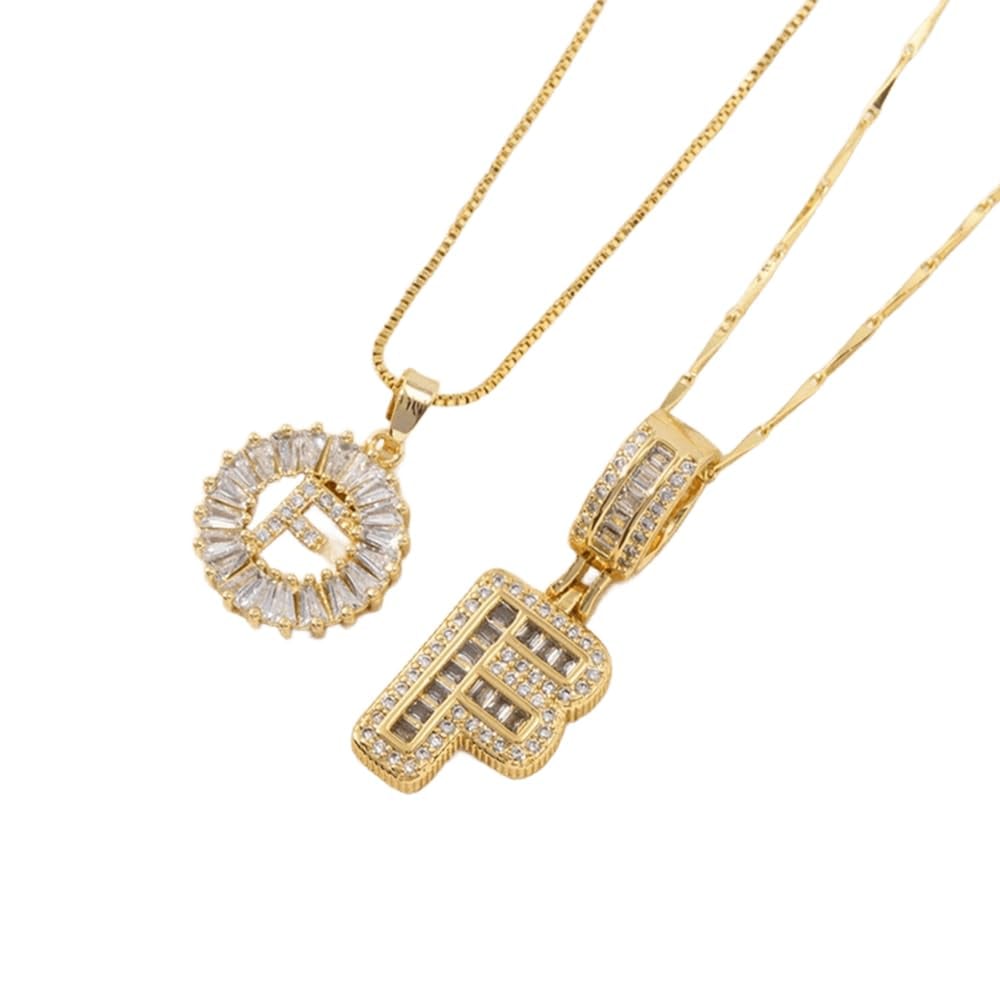 🎁Winter-Sonderangebot: 50 % Rabatt💖 Zweiteiliges Buchstaben-Anhänger-Set