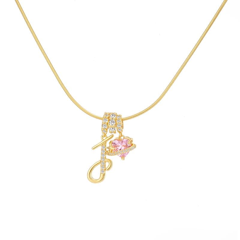 💖50% de réduction pour la Saint-Valentin✨ Collier pendentif lettre A-Z à trois rangs🎀