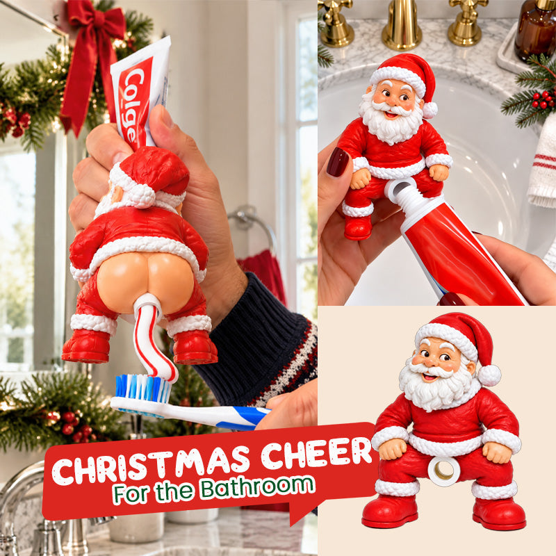 🎅Presse-dentifrice « Fesses du Père Noël » — Le même dentifrice, mais qui sort de manière plus amusante