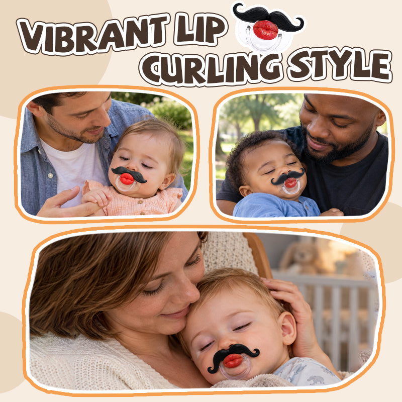 😂Sucette « Moustache » pour bébé — 4 modèles rigolos, avec un pendentif parfait pour les photos