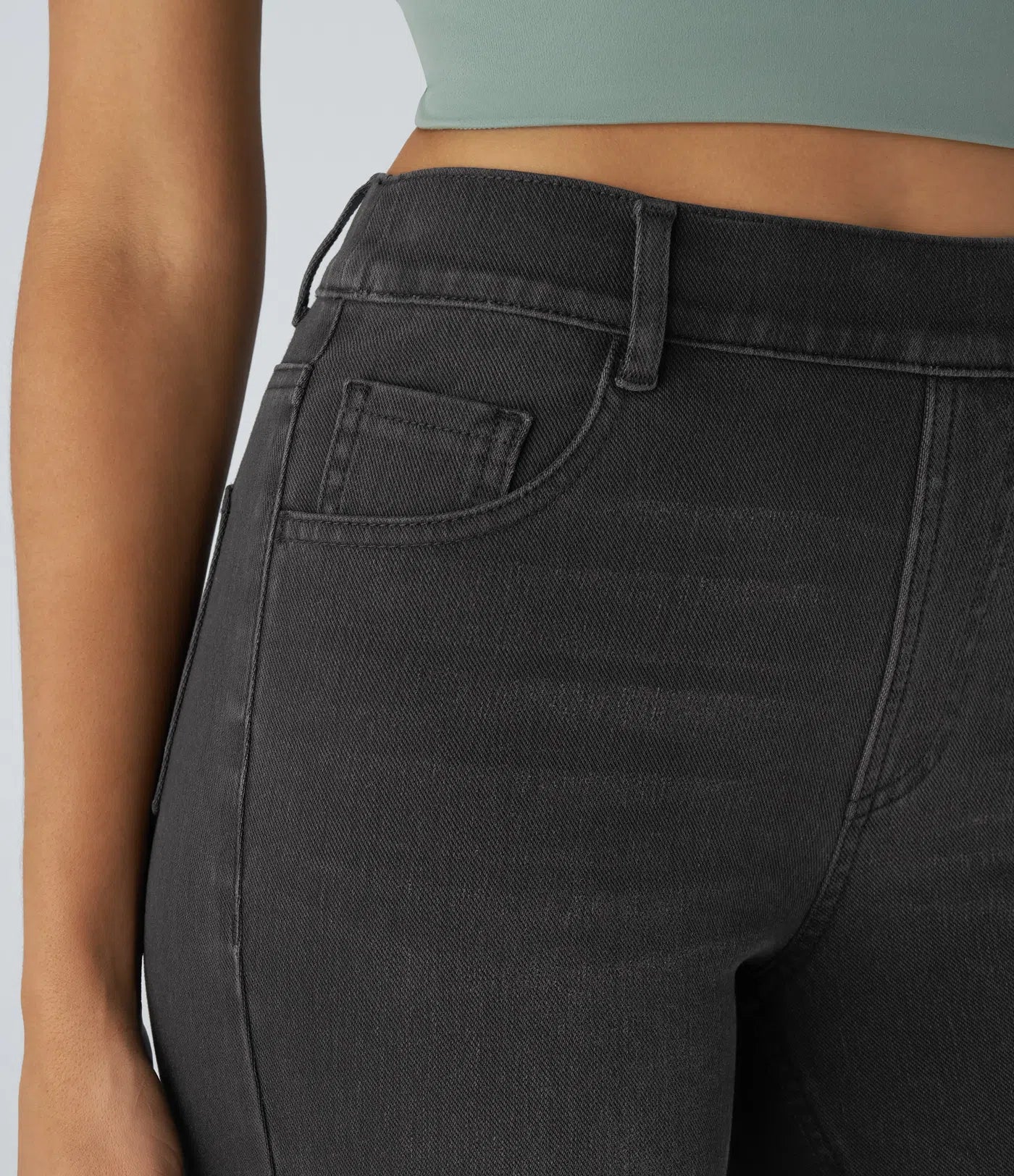 Pantalon taille haute élastique et confortable