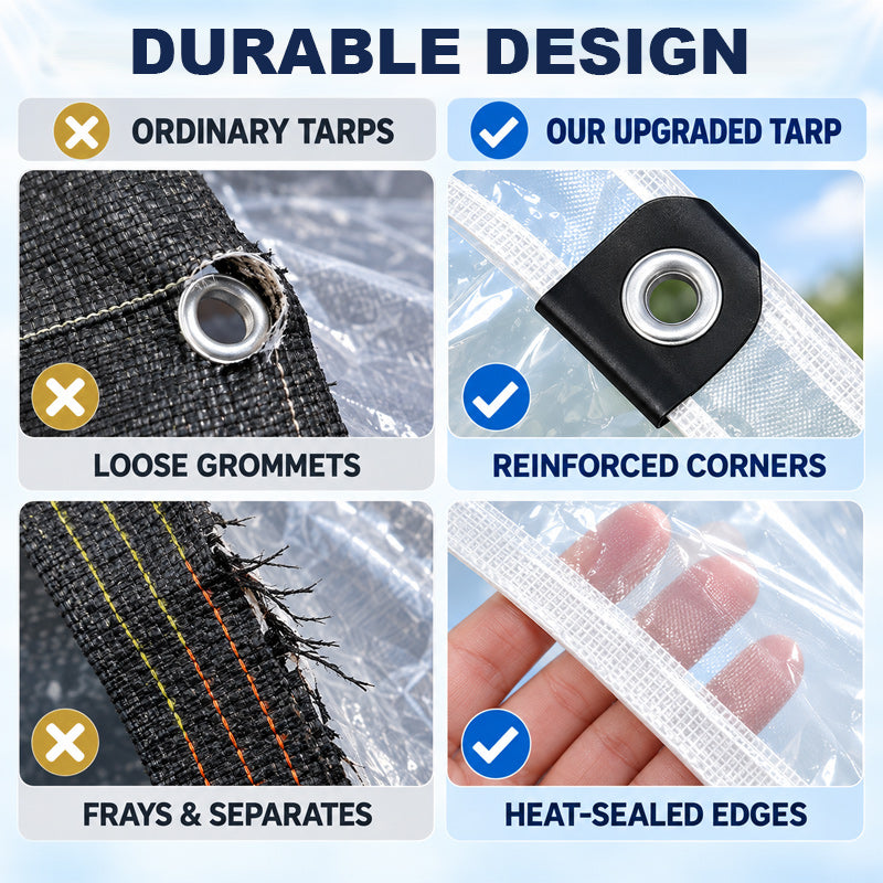 🌧️☀️ Bâche imperméable transparente — Des espaces extérieurs lumineux et protégés