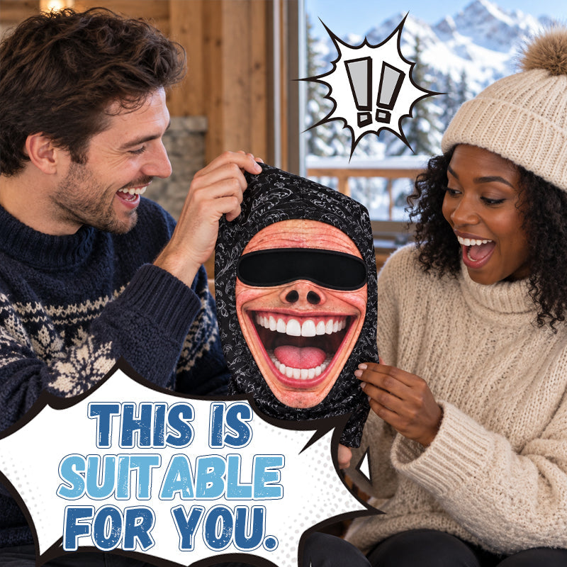 😂🎣 Masque hilarant et très réaliste — Un masque intégral et rigolo, idéal pour le ski, la pêche et la pêche en haute mer