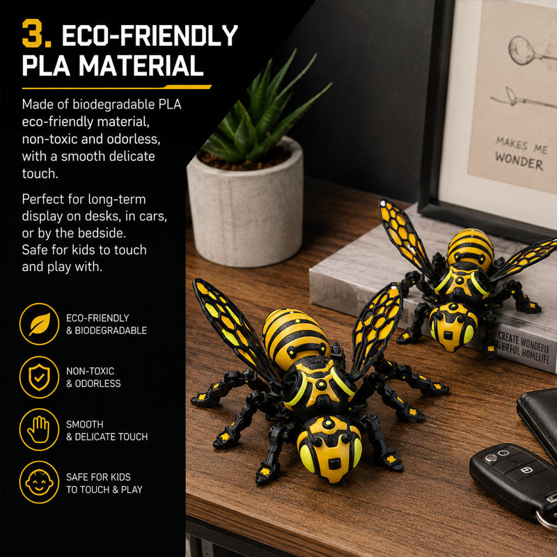🐝 Une abeille infatigable : cette figurine mécanique apporte une touche de fantaisie à votre espace de travail ! 🛠️