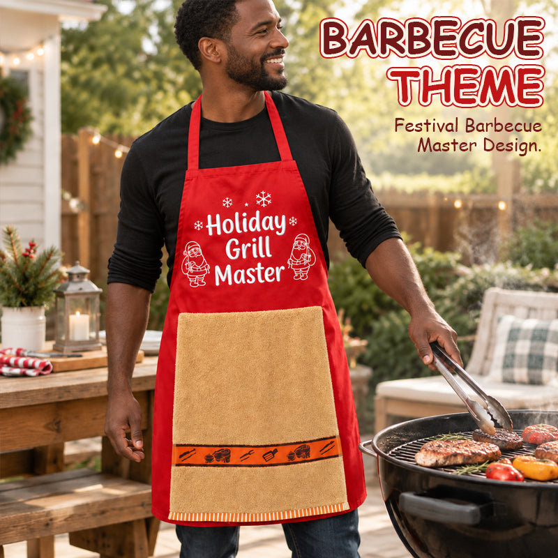 🎄🍖 Tablier de barbecue de Noël rigolo