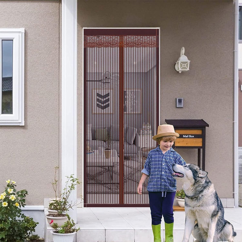 🦟 Éloignez les nuisibles : s'installe en 2 minutes ! Le rideau de porte en filet magnétique ! 🚪 Entrez sans crainte : il se ferme tout seul ! ✨