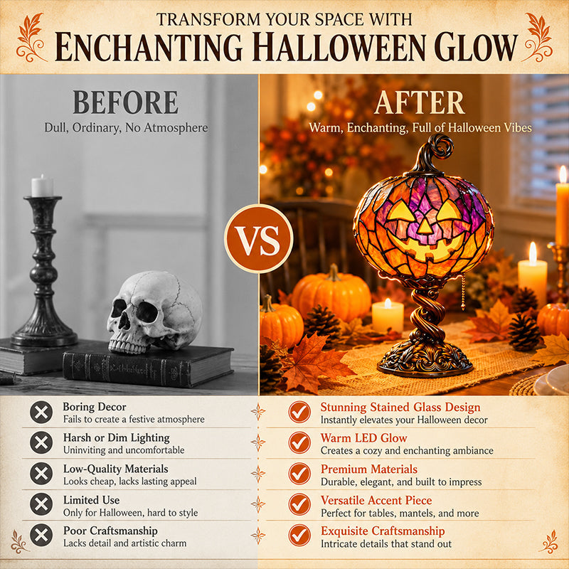 🎃 Lampe en citrouille haute : une lueur automnale chaleureuse et une décoration lumineuse pour Halloween ! 🍂