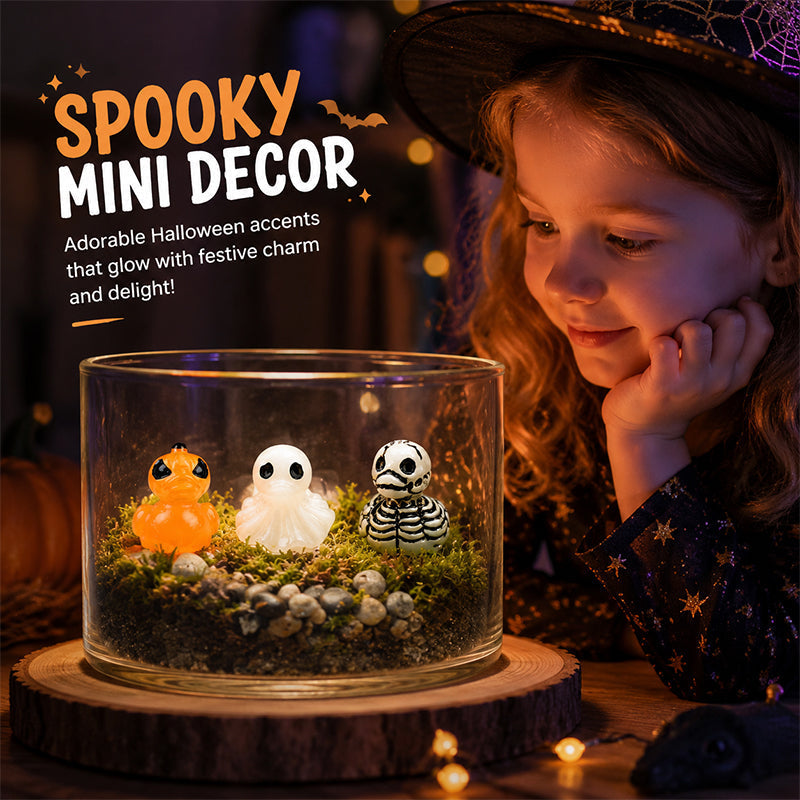 🎃🐤 Mini-canards en résine pour Halloween — 12 motifs effrayants, petites décorations de 1 pouce