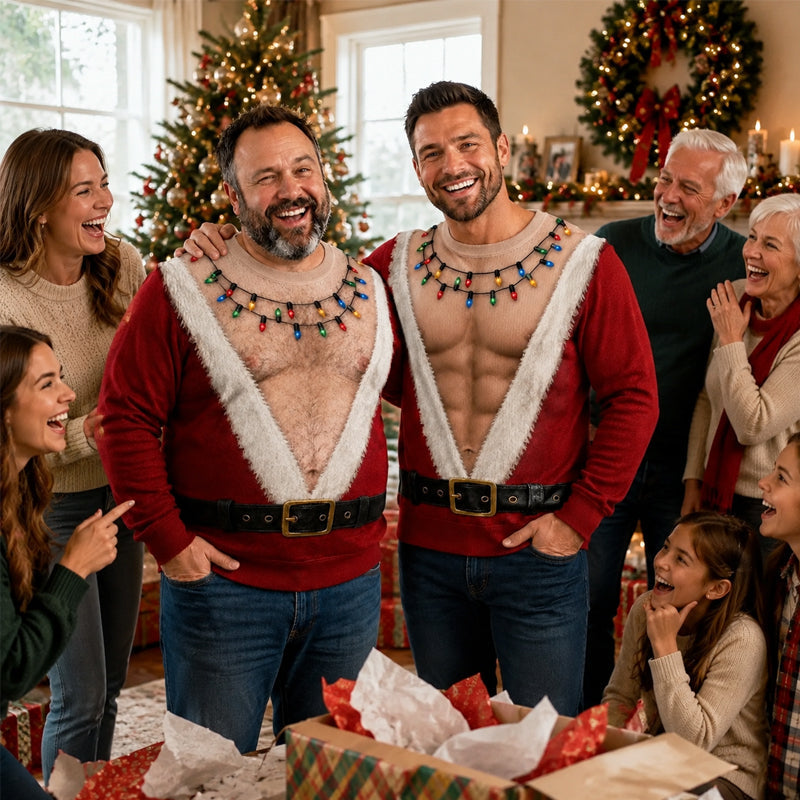 🎅😂 Le t-shirt de Noël dont tout le monde se souviendra — T-shirt à manches longues « Père Noël » humoristique
