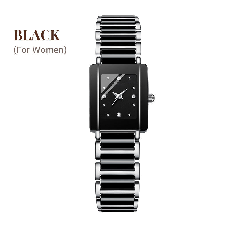 ⌚ Montre élégante à bracelet en céramique — Étanche jusqu'à 3 ATM, mouvement à quartz, coffret cadeau inclus
