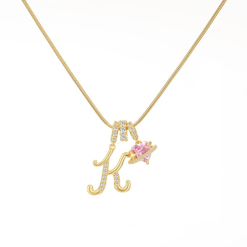 💖50% de réduction pour la Saint-Valentin✨ Collier pendentif lettre A-Z à trois rangs🎀