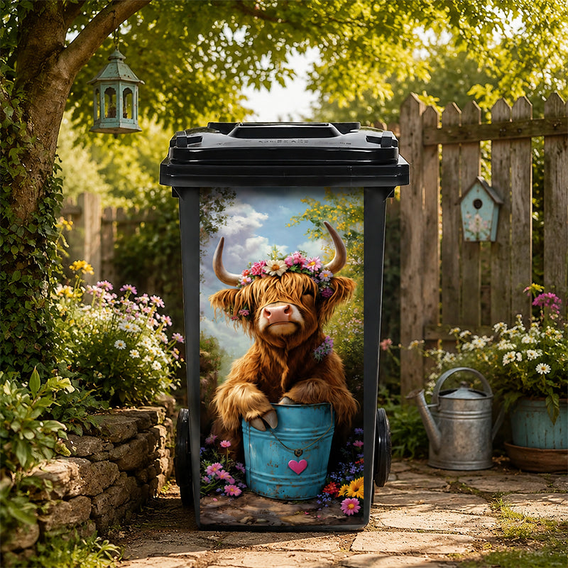 🐮Transformez votre poubelle à roulettes moche en une jolie décoration de jardin ! ✨