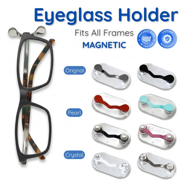 🧲 Support magnétique ultime pour lunettes : pince antidérapante et protection pour les vêtements ! 👓