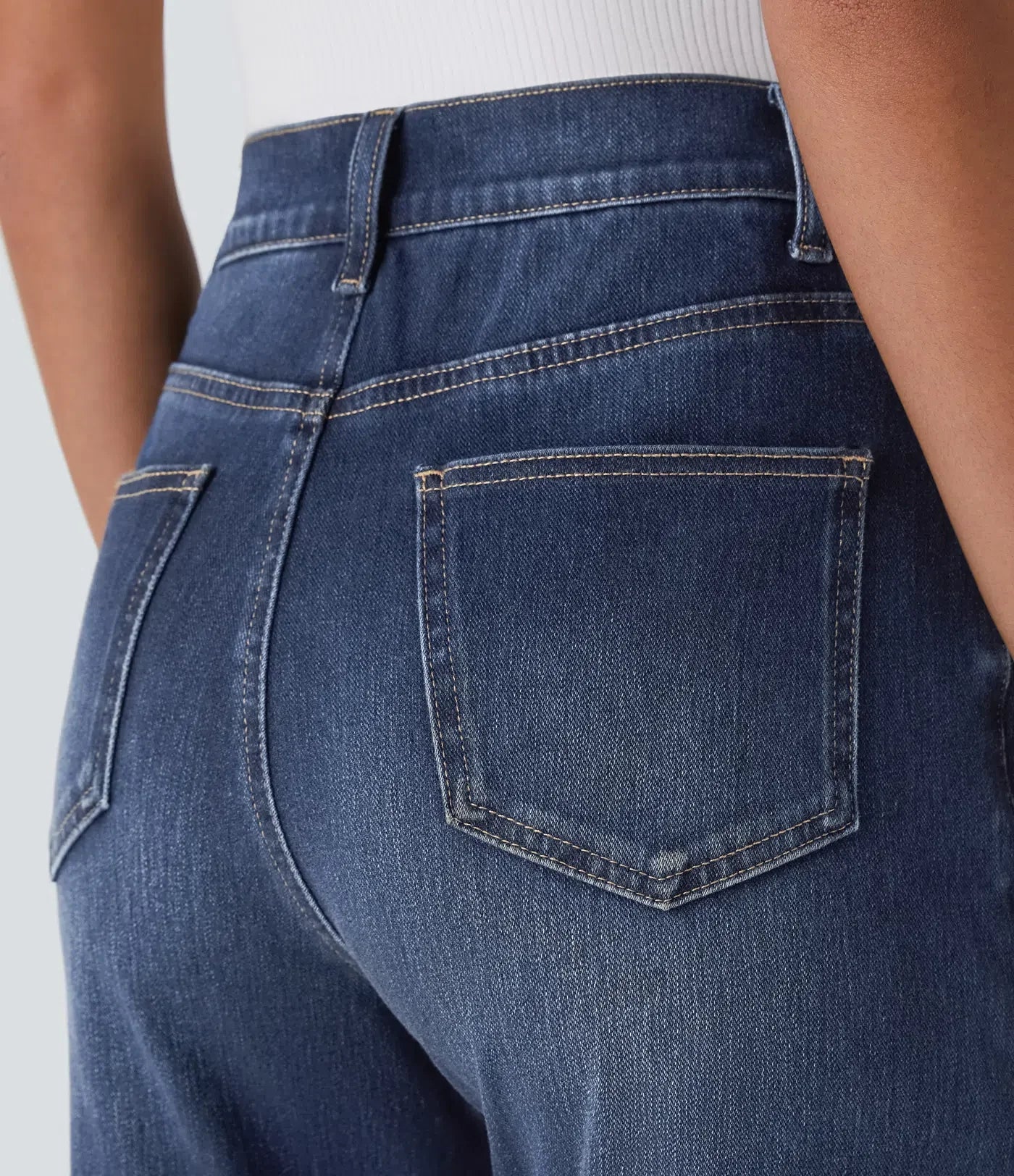 Pantalon taille haute élastique et confortable
