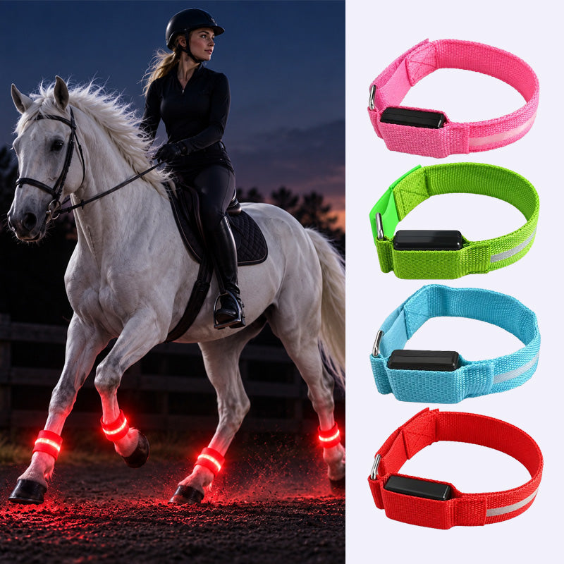 🐎 Bandes lumineuses Glow Stride pour les pattes — Lumières LED pour les pattes des chevaux
